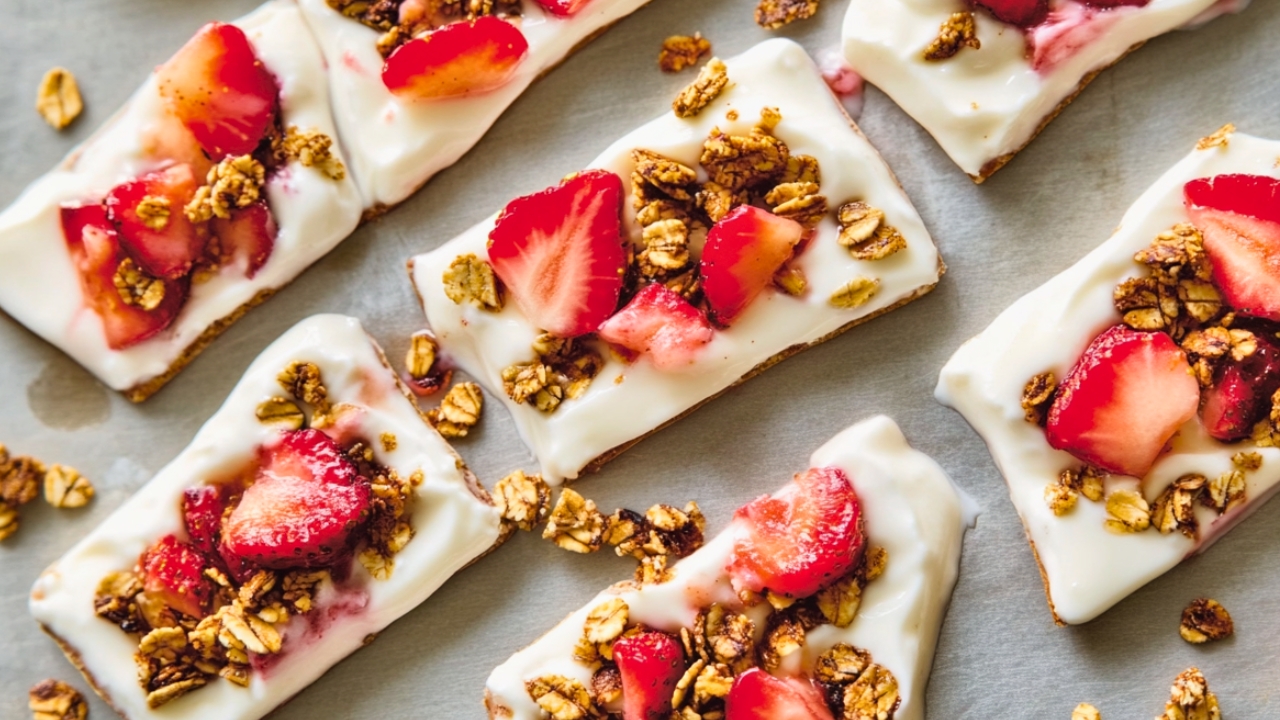 Frozen Yogurt Bark Recipe for a Healthy Snack - Frozen Yogurt Bark midia