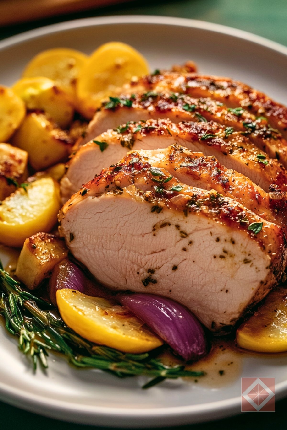 14 High-Protein Meat Recipes That Are Actually Healthy (And Crazy Delicious!) - Garlic Rosemary Turkey Breast pin 1 midia