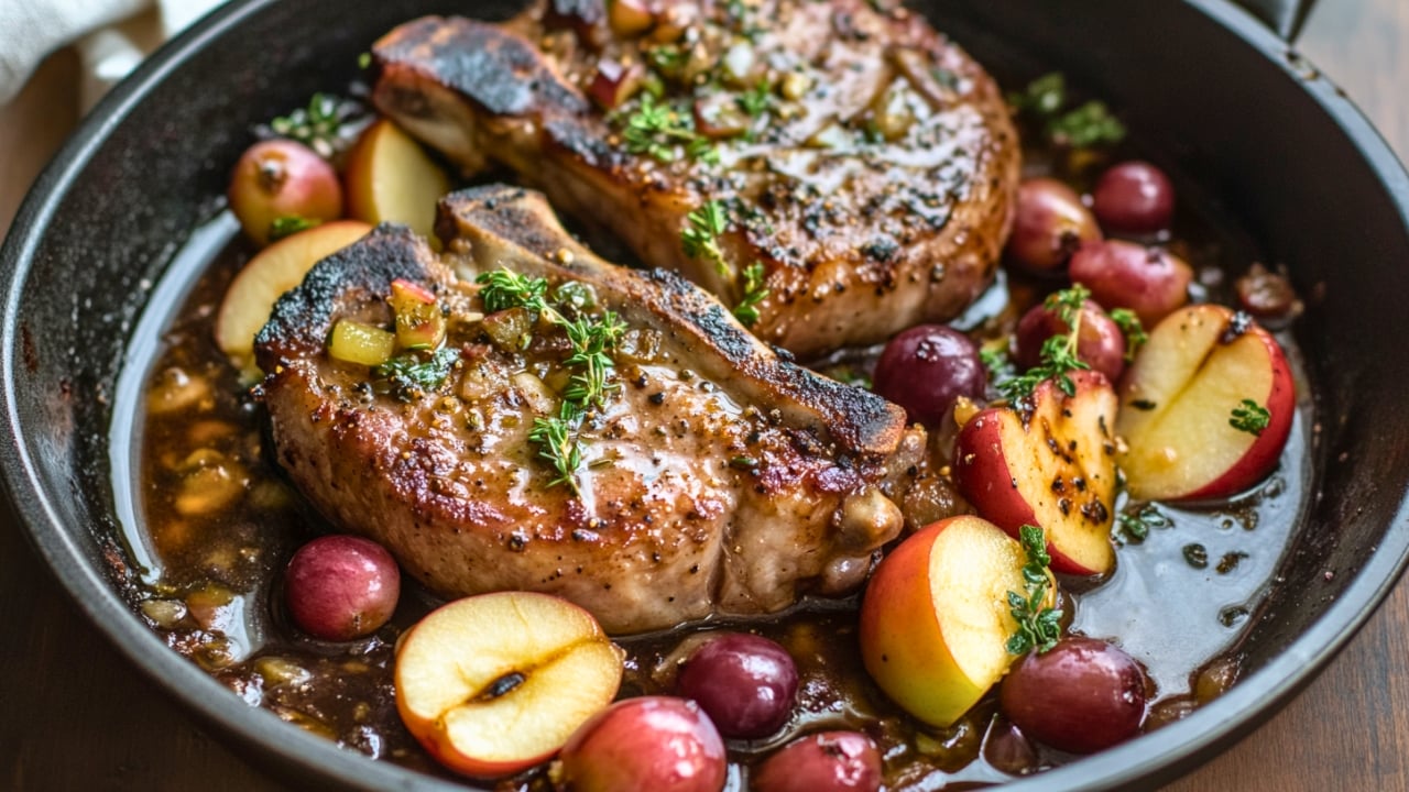Cozy Fall Dinner Idea: Gingered Apple Pork Chops - Gingered Apple Pork Chops midia