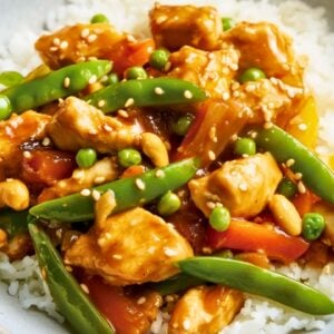 Perfect Ginger Cashew Chicken & Snap Peas Stir-Fry - Gingered Cashew Chicken with Sugar Snap Peas midia