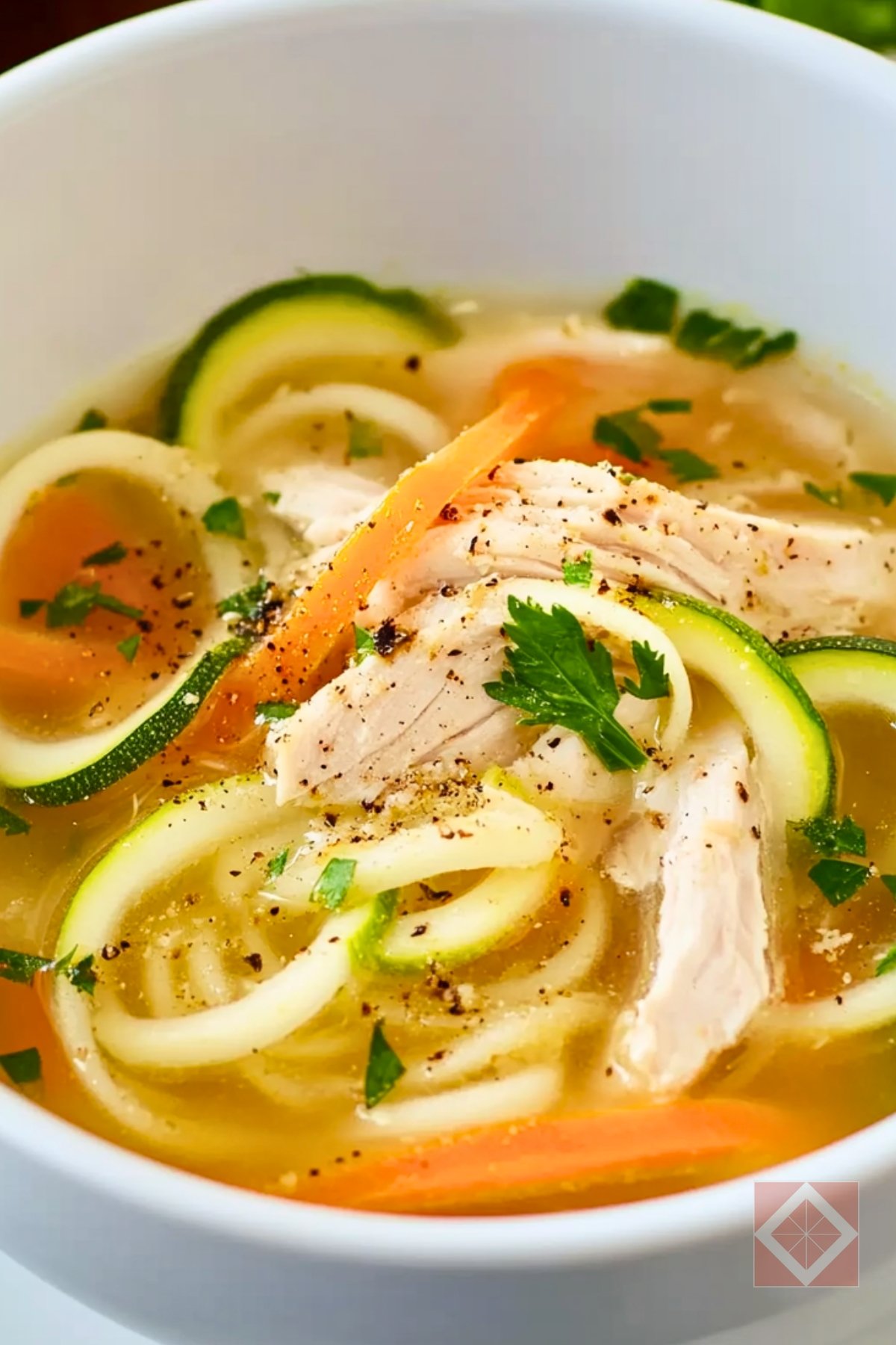Immune-Boosting Golden Chicken Zoodle Soup Recipe - Golden Chicken Zoodle Soup pin 2 midia