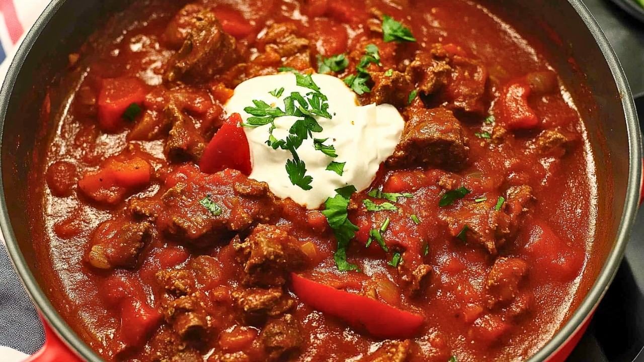 Homemade Beef Goulash One-Pot Recipe for Hearty Meals - Homemade Beef Goulash midia 1