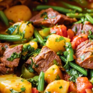 Easy Lamb Stew with Green Beans Tomatoes & Basil One-Pot Recipe - Lamb Stew with Green Beans Tomatoes and Basil midia