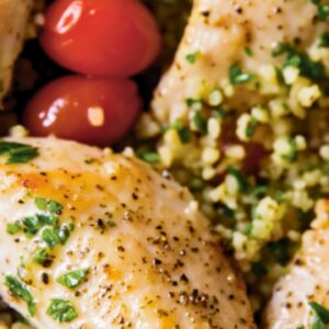 Simple Lemon-Oregano Chicken with Warm Tabbouleh for Dinner - Lemon Oregano Chicken with Warm Tabbouleh midia