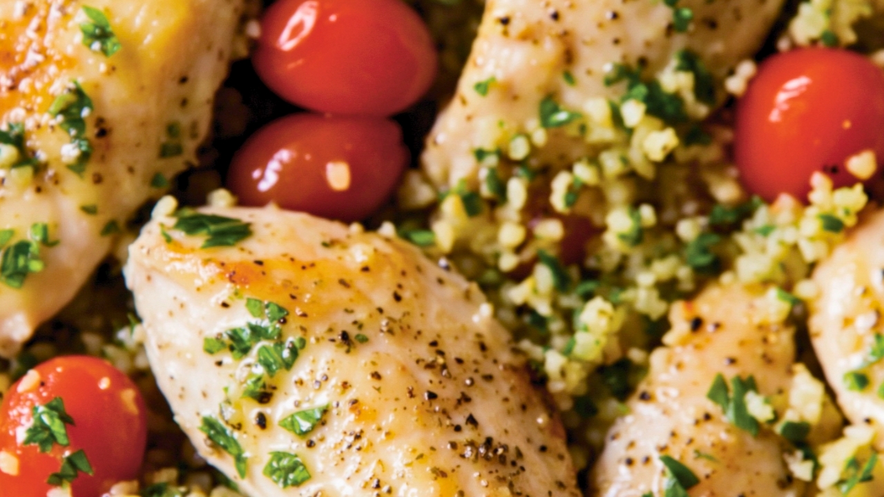 Simple Lemon-Oregano Chicken with Warm Tabbouleh for Dinner - Lemon Oregano Chicken with Warm Tabbouleh midia
