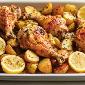 Simple & Delicious Lemon Oregano Chicken & Potatoes - Lemon Oregano Roasted Chicken Legs and Potatoes midia