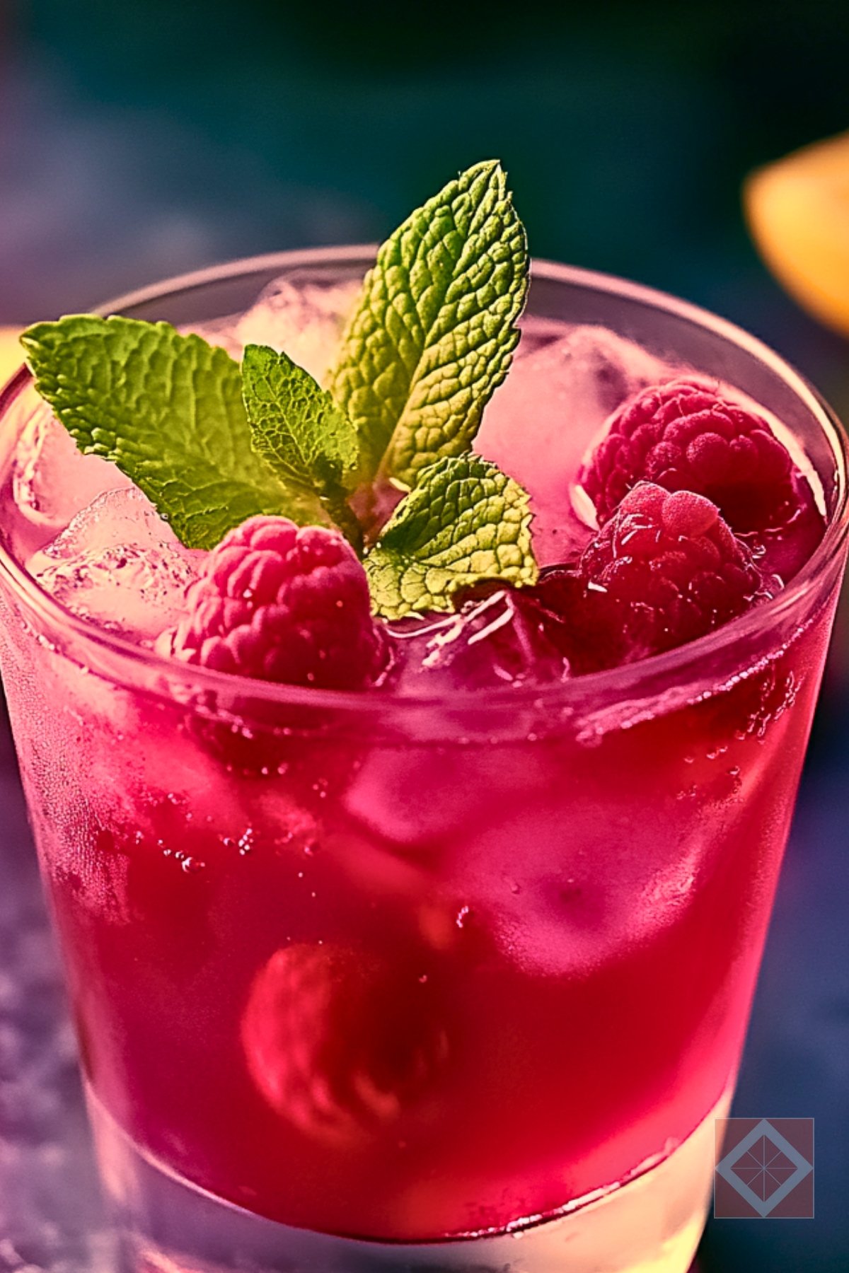 Lemon Raspberry Mocktail Recipe for Parties - Lemon Raspberry Cocktail pin 2 midia