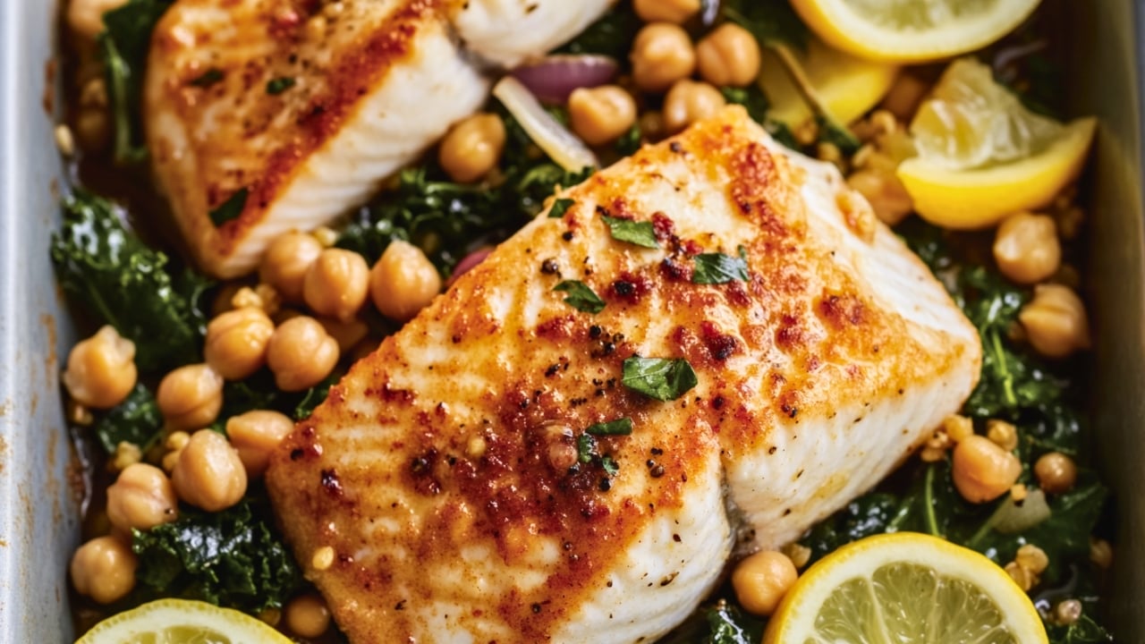Easy Lemony Halibut Recipe for a Mediterranean Dinner - Lemony Halibut midia
