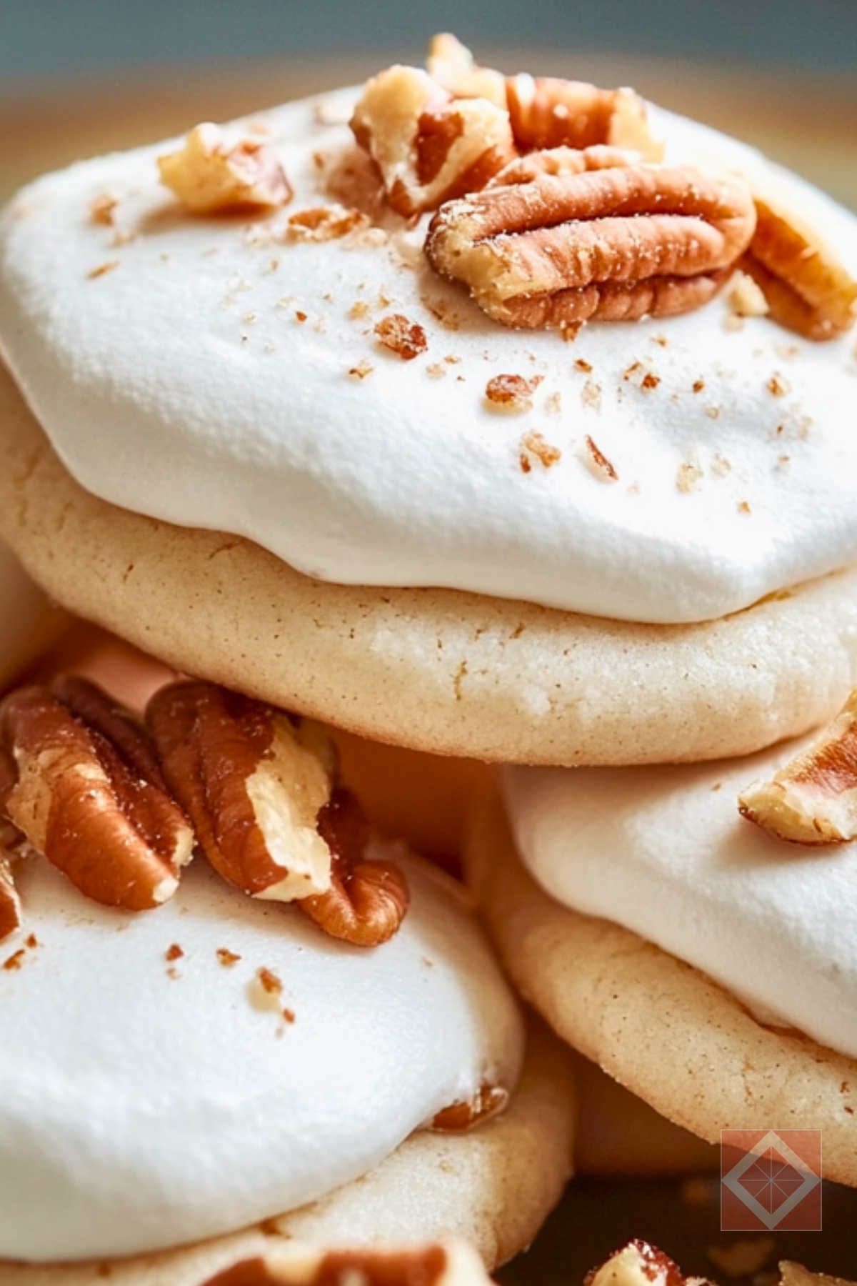 Light & Airy Maple Meringue Cookies with Pecans - Maple Meringue and Pecan Cookies pin 2 midia