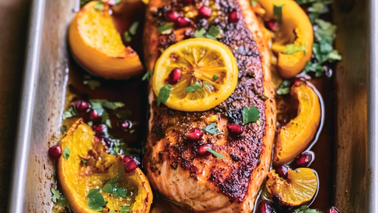 Easy Moroccan Salmon Recipe With Winter Squash - Moroccan Salmon midia