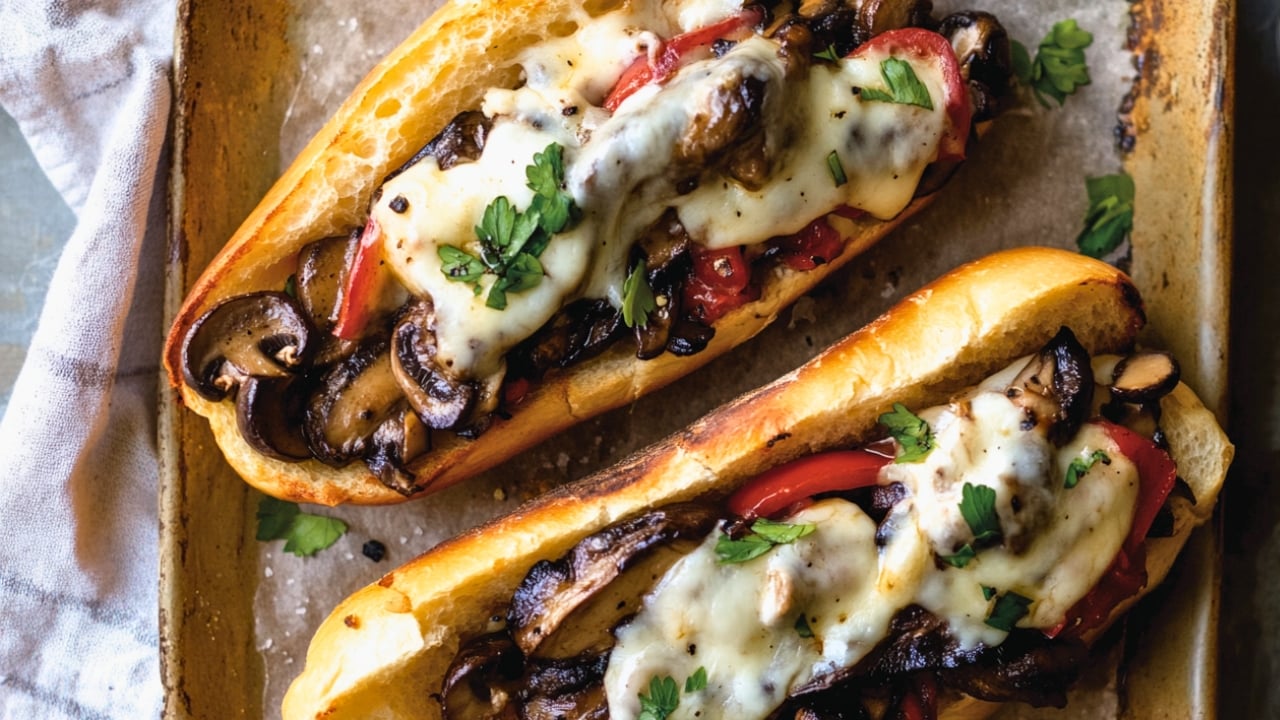 Vegetarian “Cheese-Steaks” for Meatless Mondays - Mushroom Cheesesteak midia