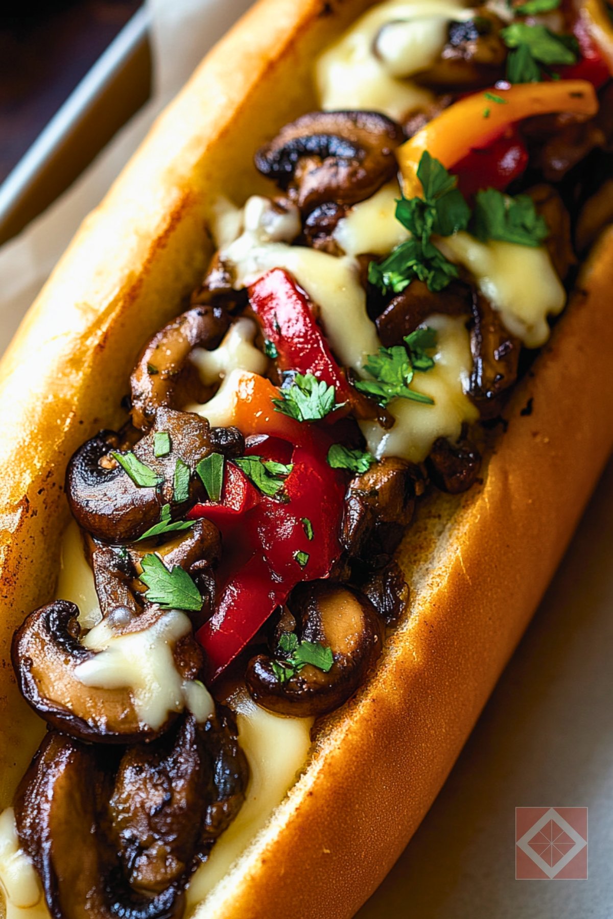 Vegetarian “Cheese-Steaks” for Meatless Mondays - Mushroom Cheesesteak pin 3 midia