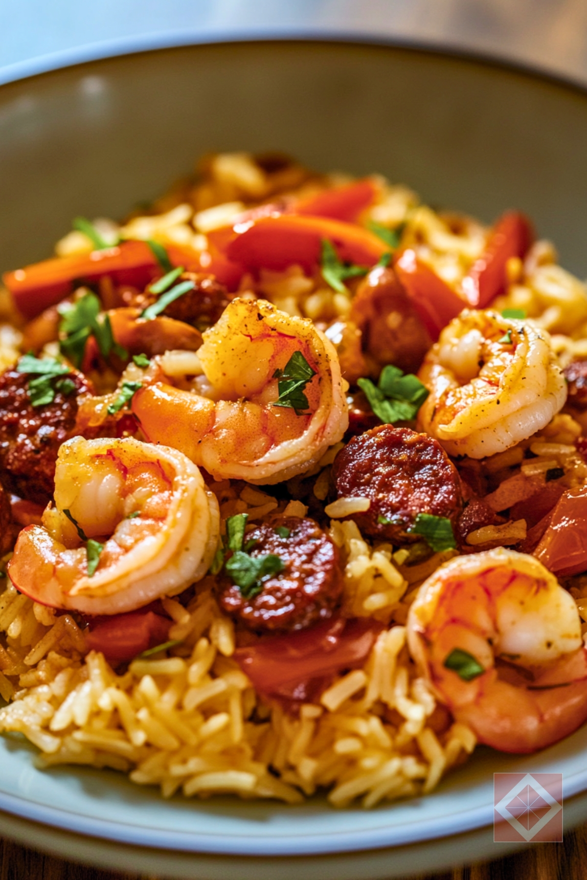 Satisfying One-Pot Rice Pilaf with Shrimp & Chorizo - One Pot Rice Pilaf pin 3 midia
