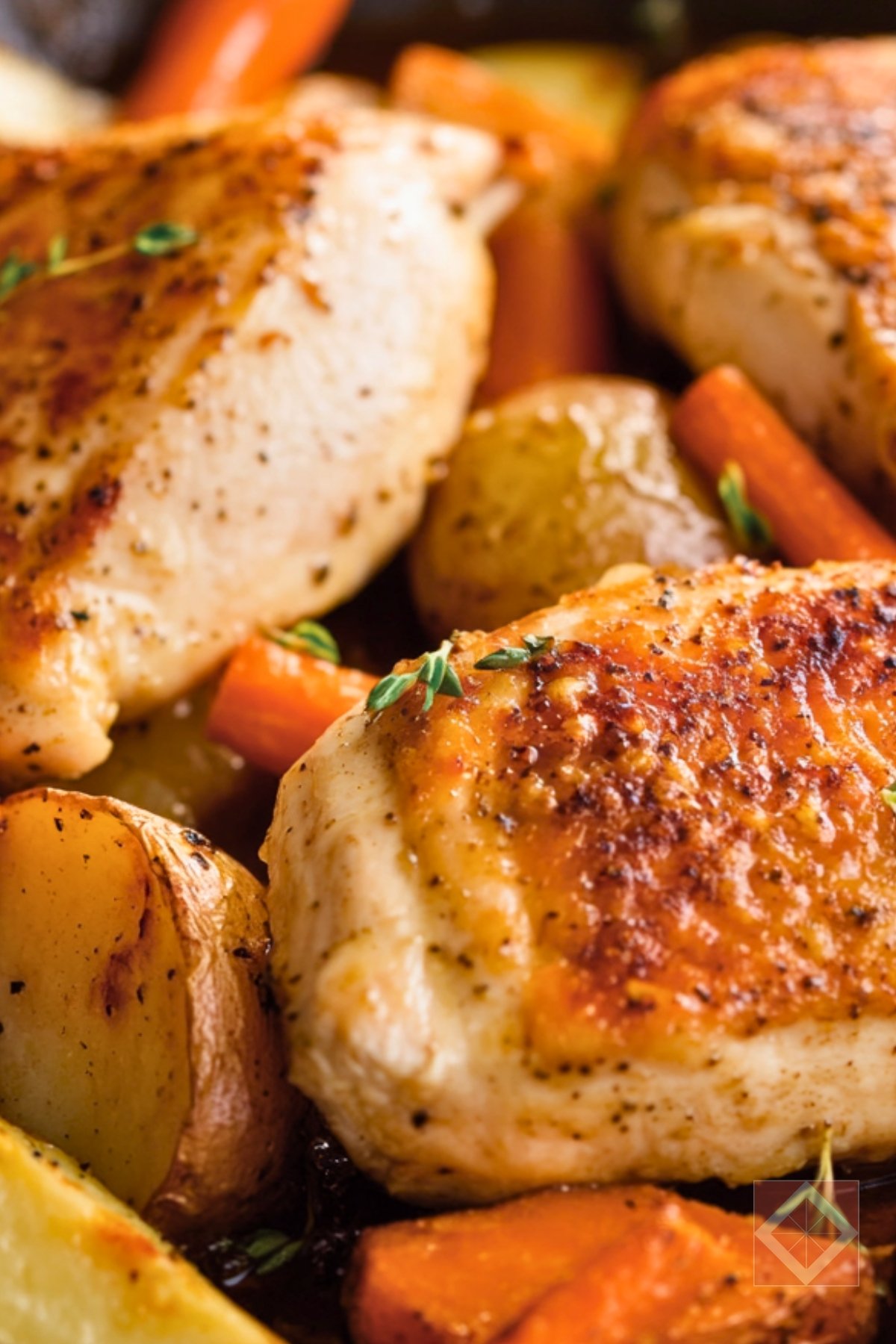 Best Pan-Roasted Chicken Breasts & Root Veggies One-Pot Recipe - Pan Roasted Chicken Breasts and Root Veggies pin 2 midia