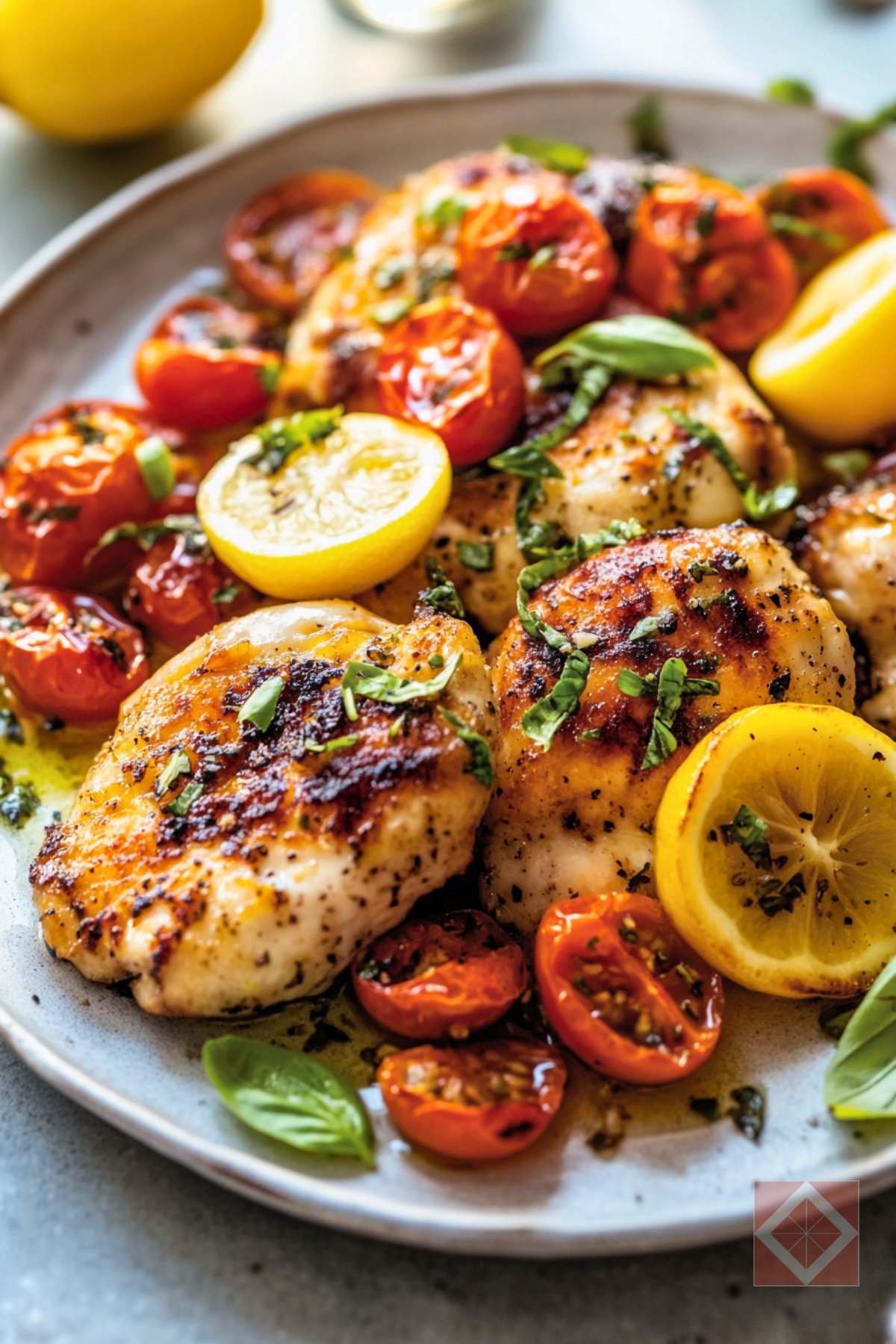 Easy Pan-Seared Lemon Chicken with a Mediterranean Twist - Pan Seared Lemon Chicken pin 2 midia