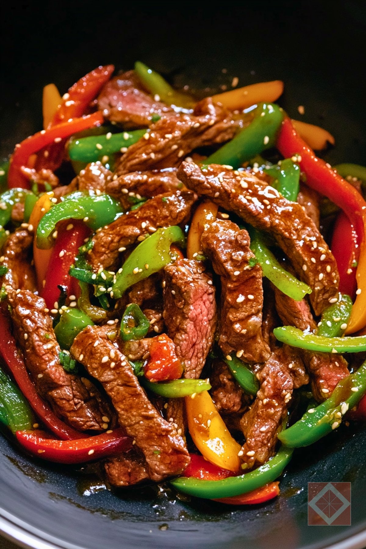 Juicy Pepper Steak Stir-Fry with Crisp Vegetables - Pepper Steak Stir Fry pin 3 midia