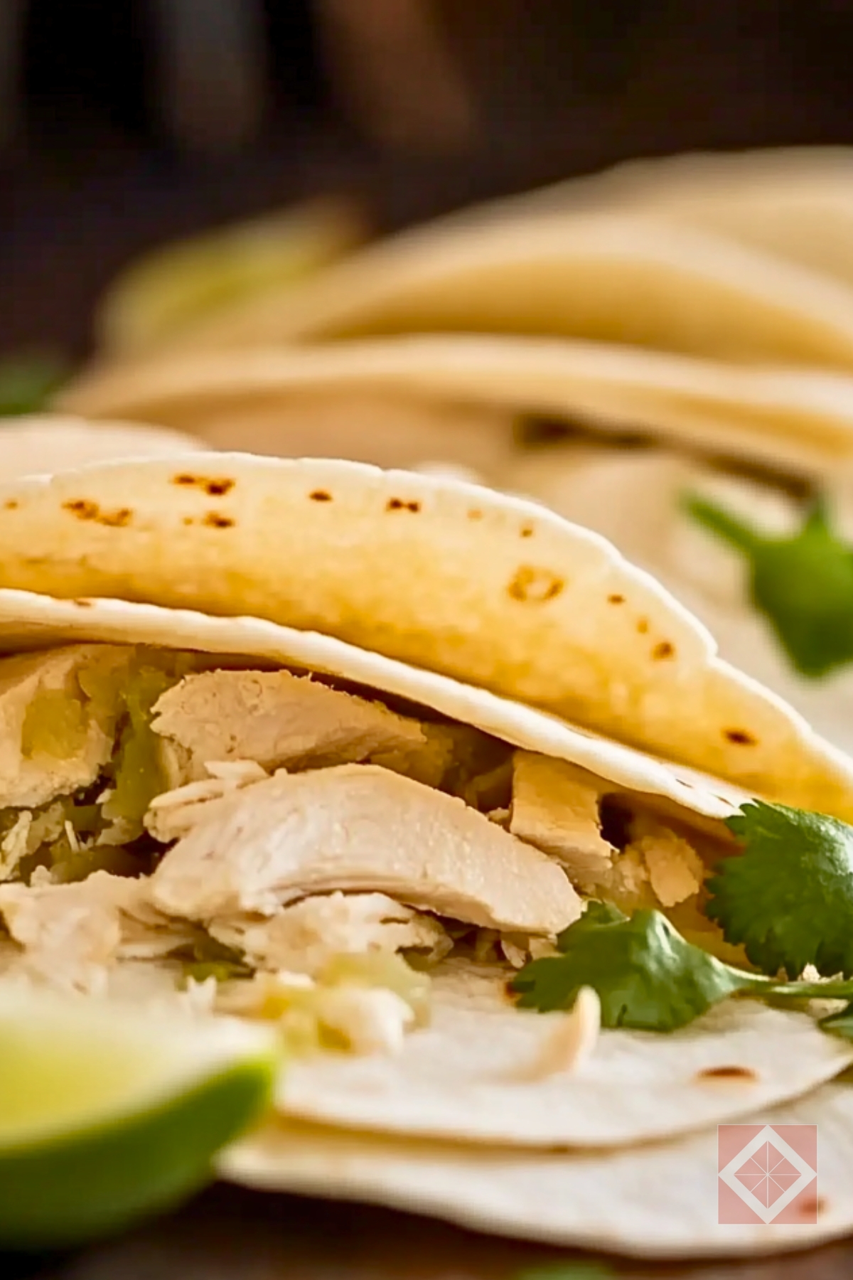 Easy to Prep Tomatillo Chicken Soft Tacos One-Pot Recipe for Slow - Prep Tomatillo Chicken Soft Tacos pin 2 midia