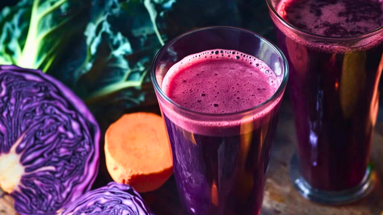 Easy Red Cabbage Carrot Juicing Recipe to Help Kickstart Your Metabolism - Red Cabbage Carrot Juice midia