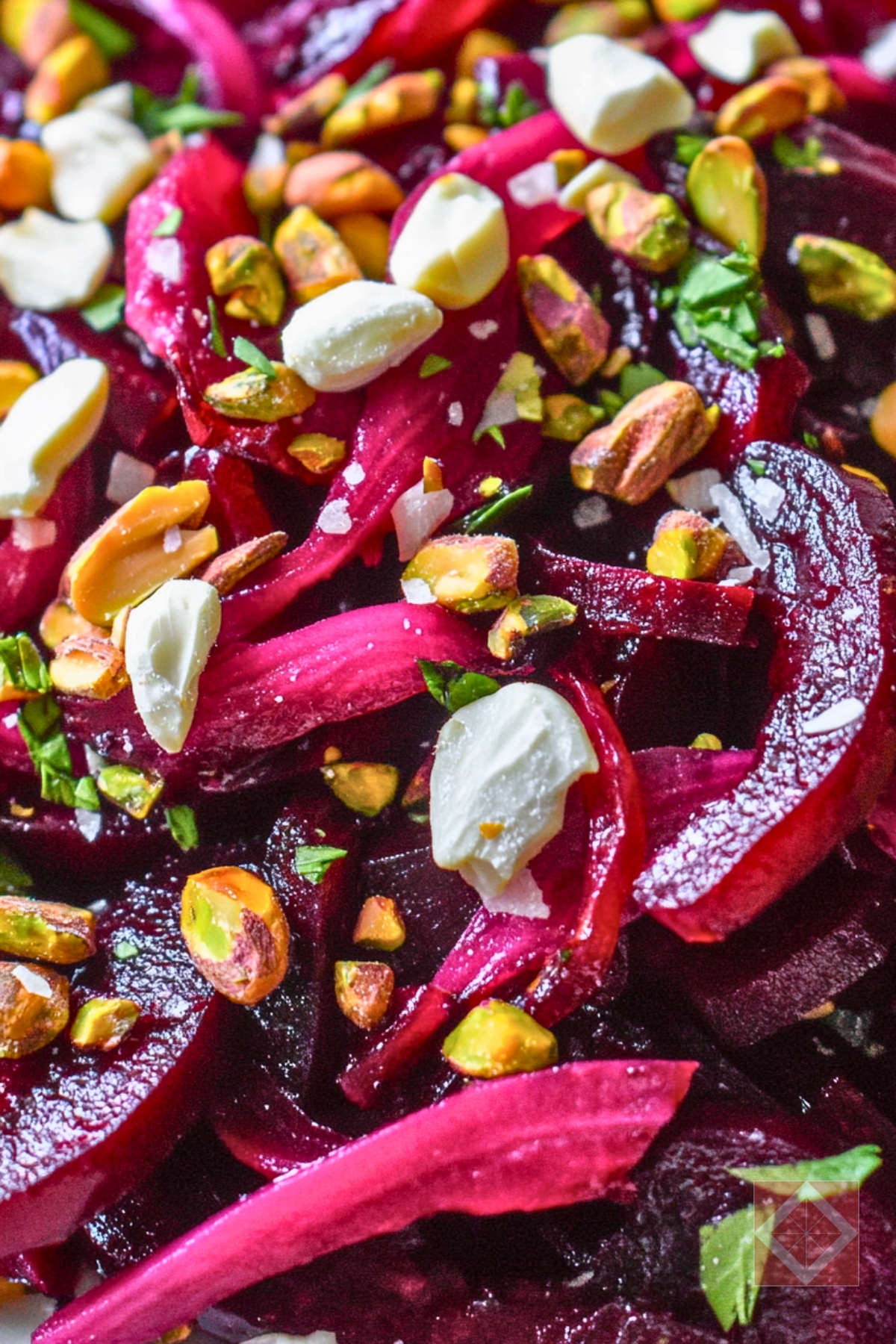 Roasted Beet Salad: A Quick & Healthy Recipe - Roasted Beet Salad with Pistachios pin 1 midia
