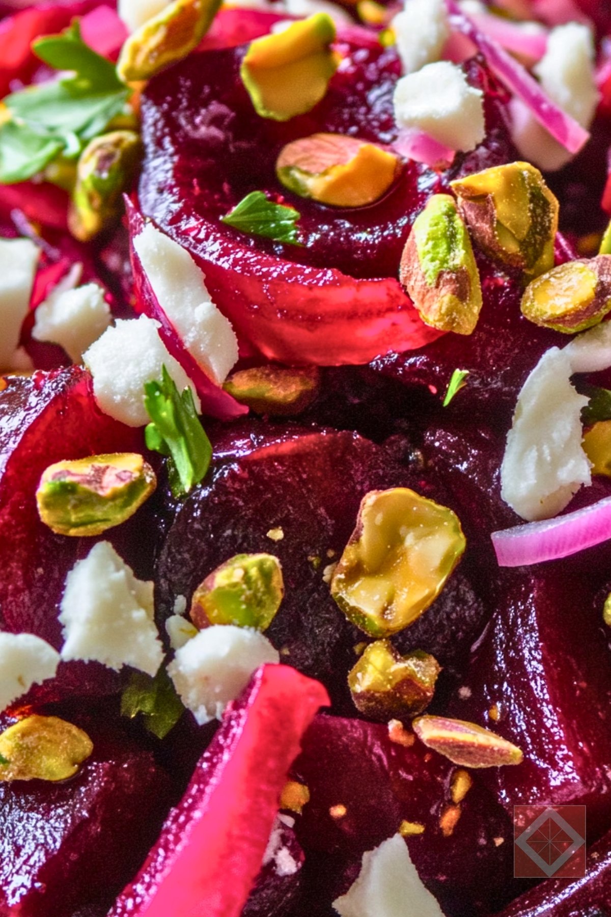 Roasted Beet Salad: A Quick & Healthy Recipe - Roasted Beet Salad with Pistachios pin 2 midia