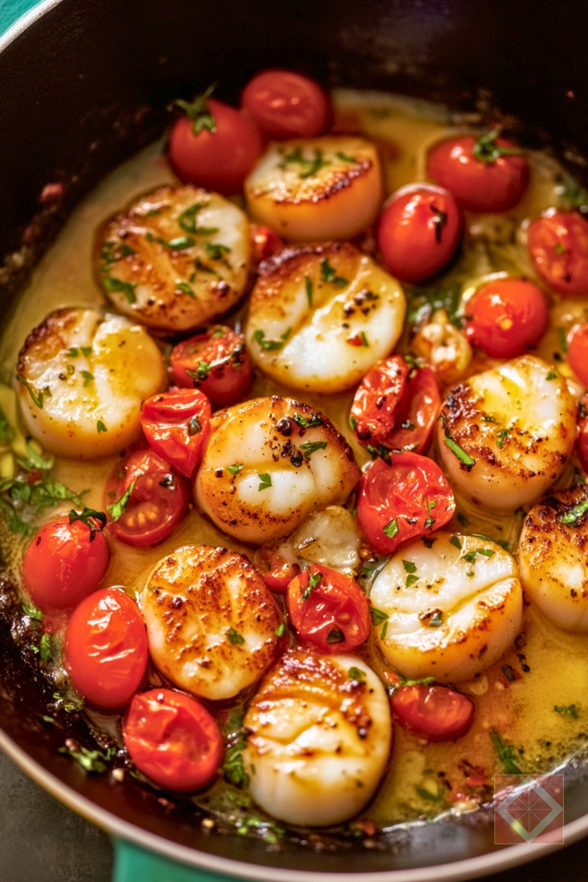 116 Easy Recipes for Effortless Cooking, from Brunch to Dinner to Dessert - Scallops with Burst Tomatoes pin 1 midia