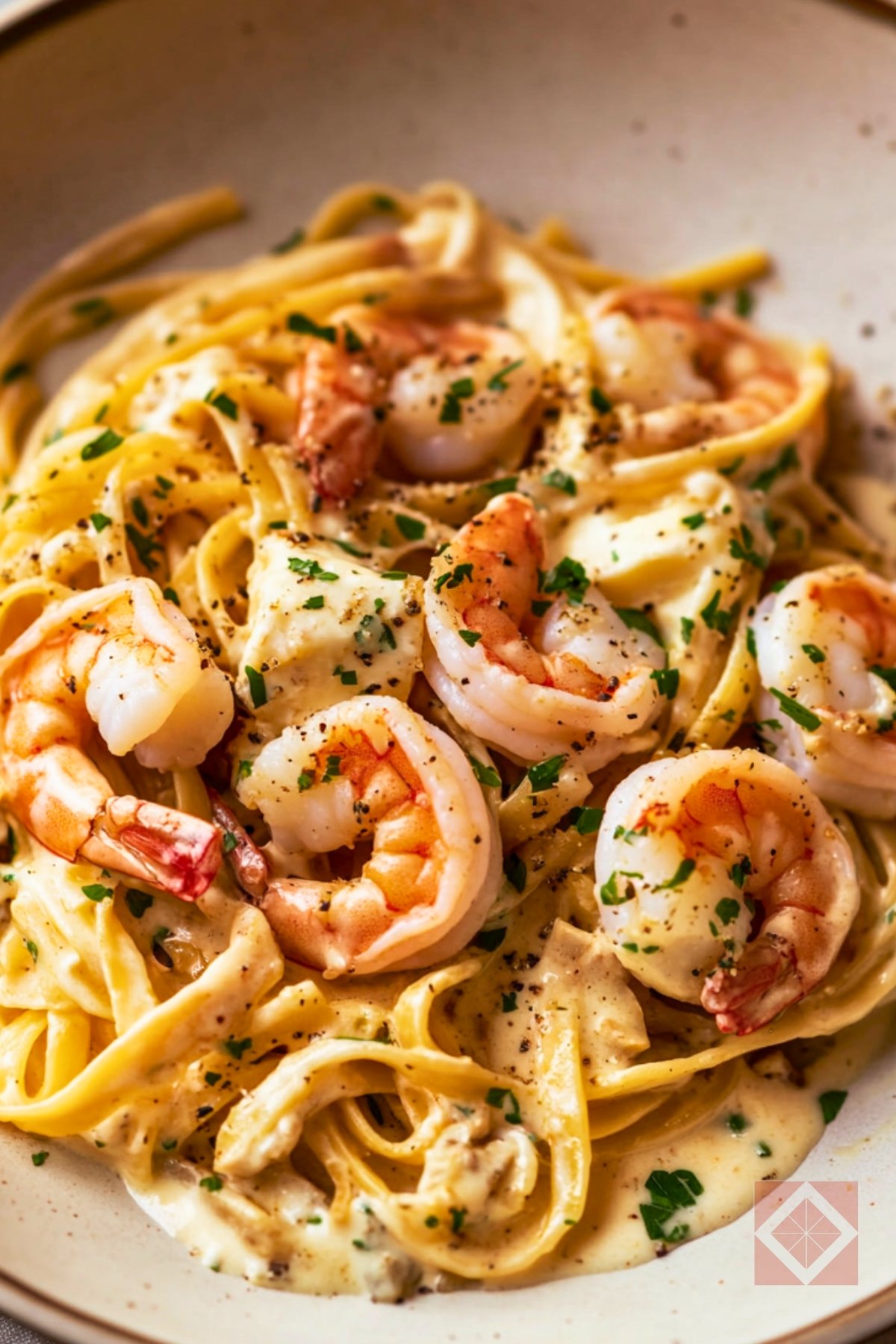 Easy Shrimp Scampi Alfredo Recipe: Perfect for Pasta Night - Shrimp Scampi Alfredo pin 2 midia