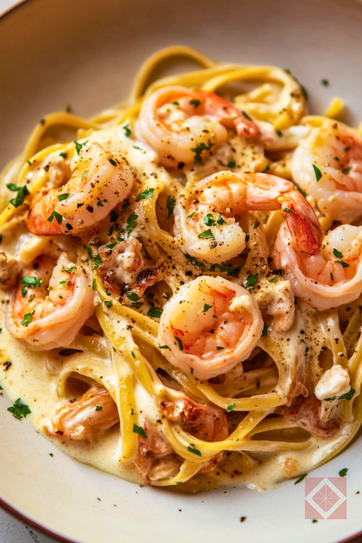Easy Shrimp Scampi Alfredo Recipe: Perfect for Pasta Night - Shrimp Scampi Alfredo pin 3 midia