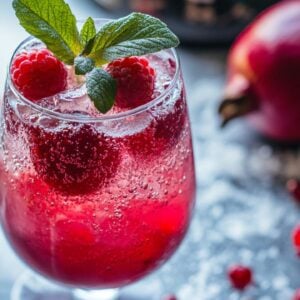 Easy Sparkling Raspberry Pomegranate Juicing Recipe to Refresh - Sparkling Raspberry Pomegranate Juice midia