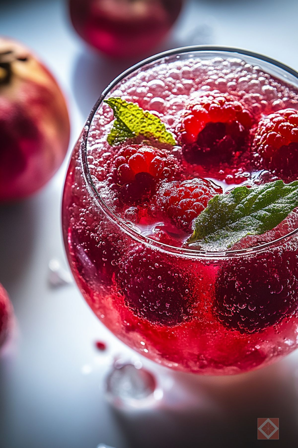 Easy Sparkling Raspberry Pomegranate Juicing Recipe to Refresh - Sparkling Raspberry Pomegranate Juice pin 2 midia