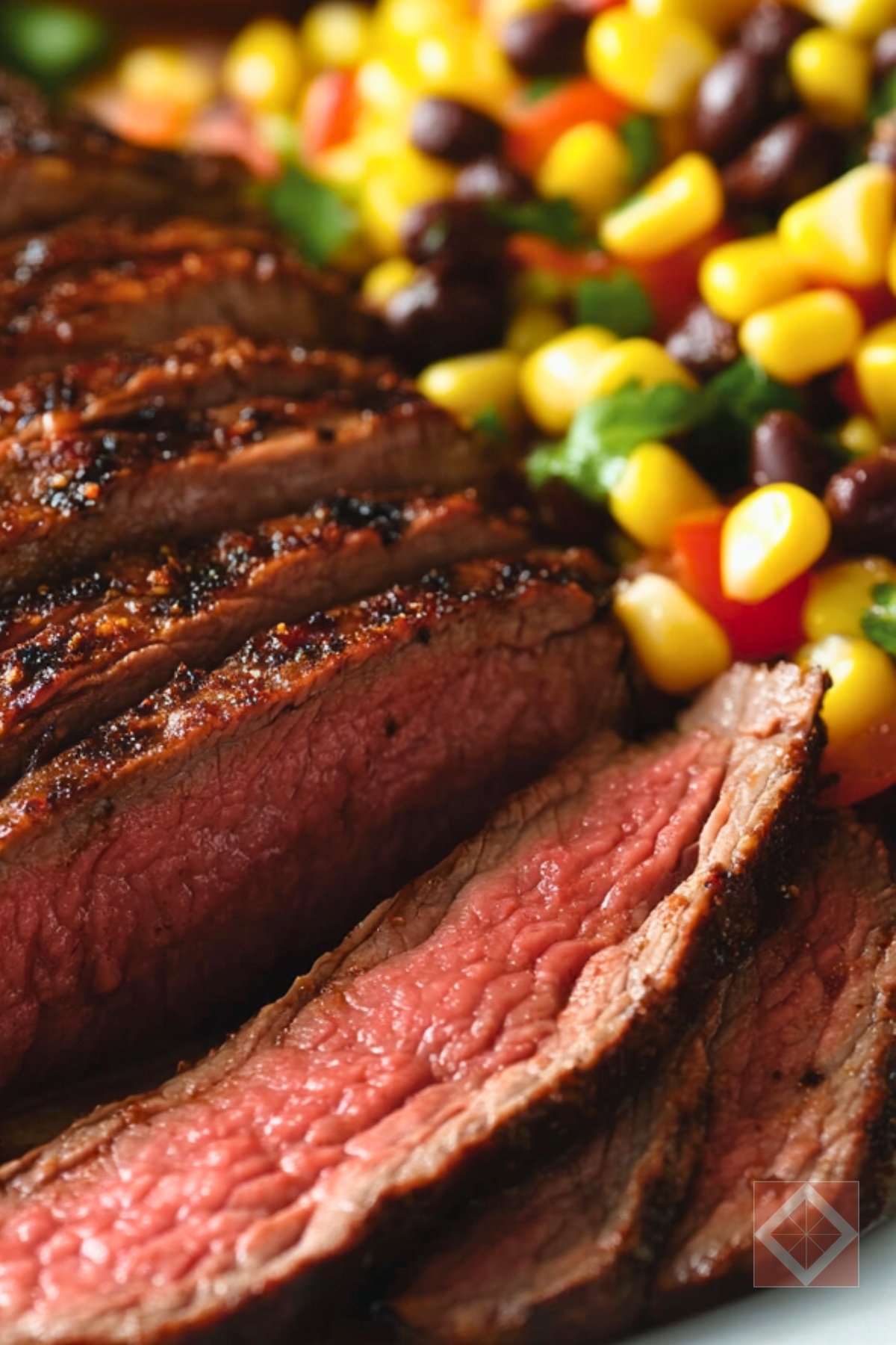 Best Spice-Rubbed Flank Steak with Corn & Beans One-Pot Recipe - Spice Rubbed Flank Steak with Corn and Beans pin 3 midia