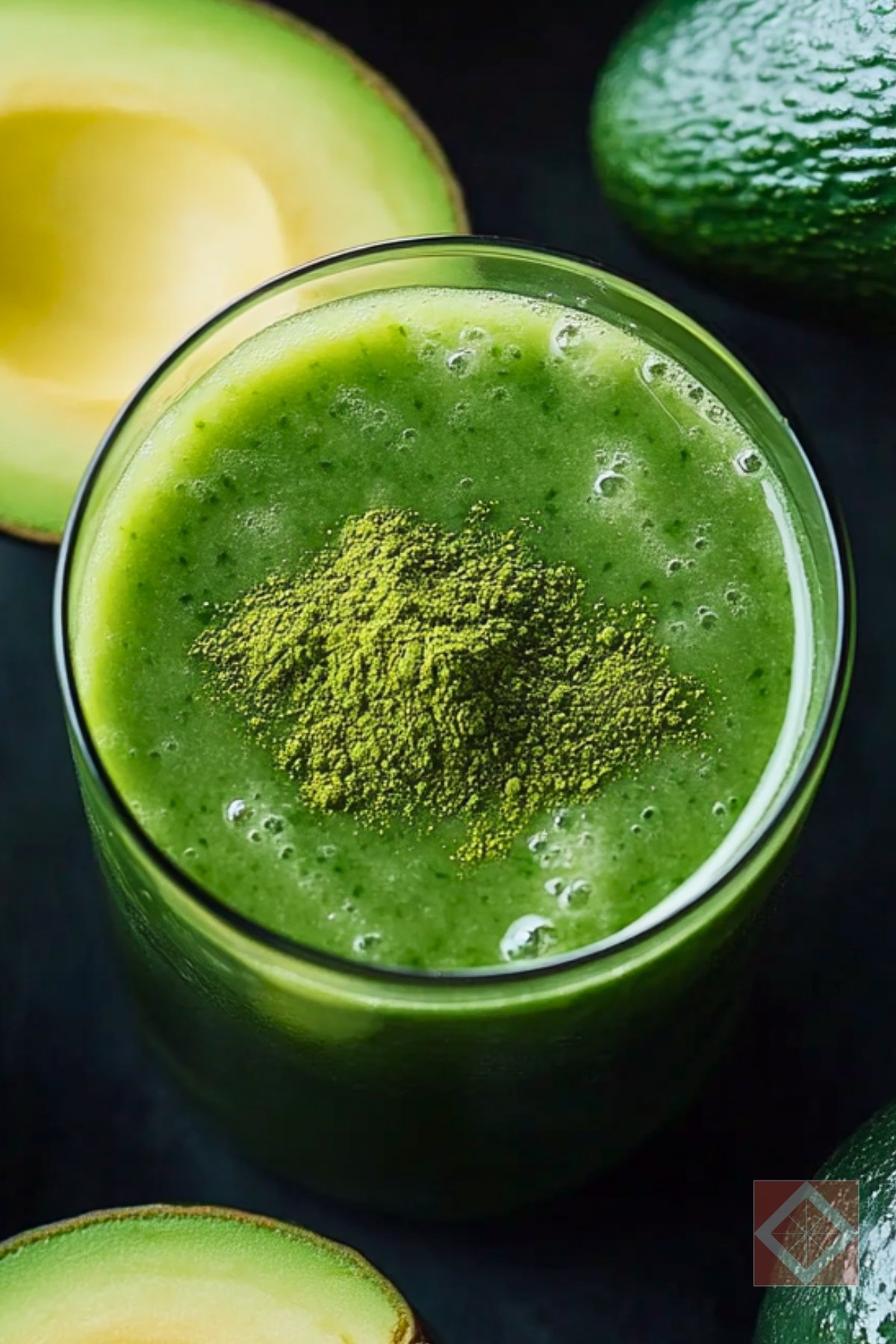 Homemade Spirulina Avocado Juicing Recipe to Fuel Your Day - Spirulina Avocado Juice pin 1 midia