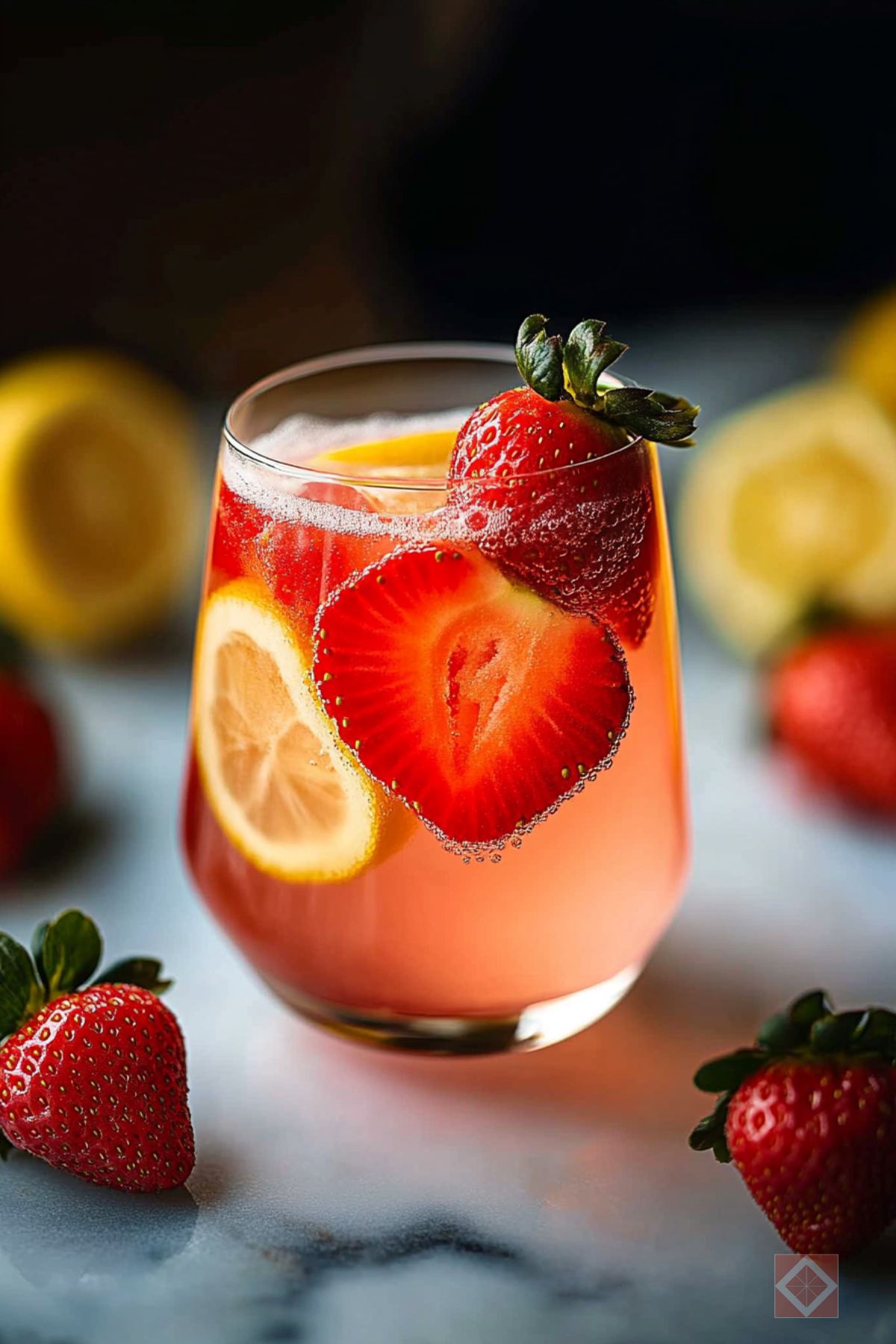 Simple Strawberry Lemonade Juicing Recipe - Strawberry Lemonade Juice pin 1 midia