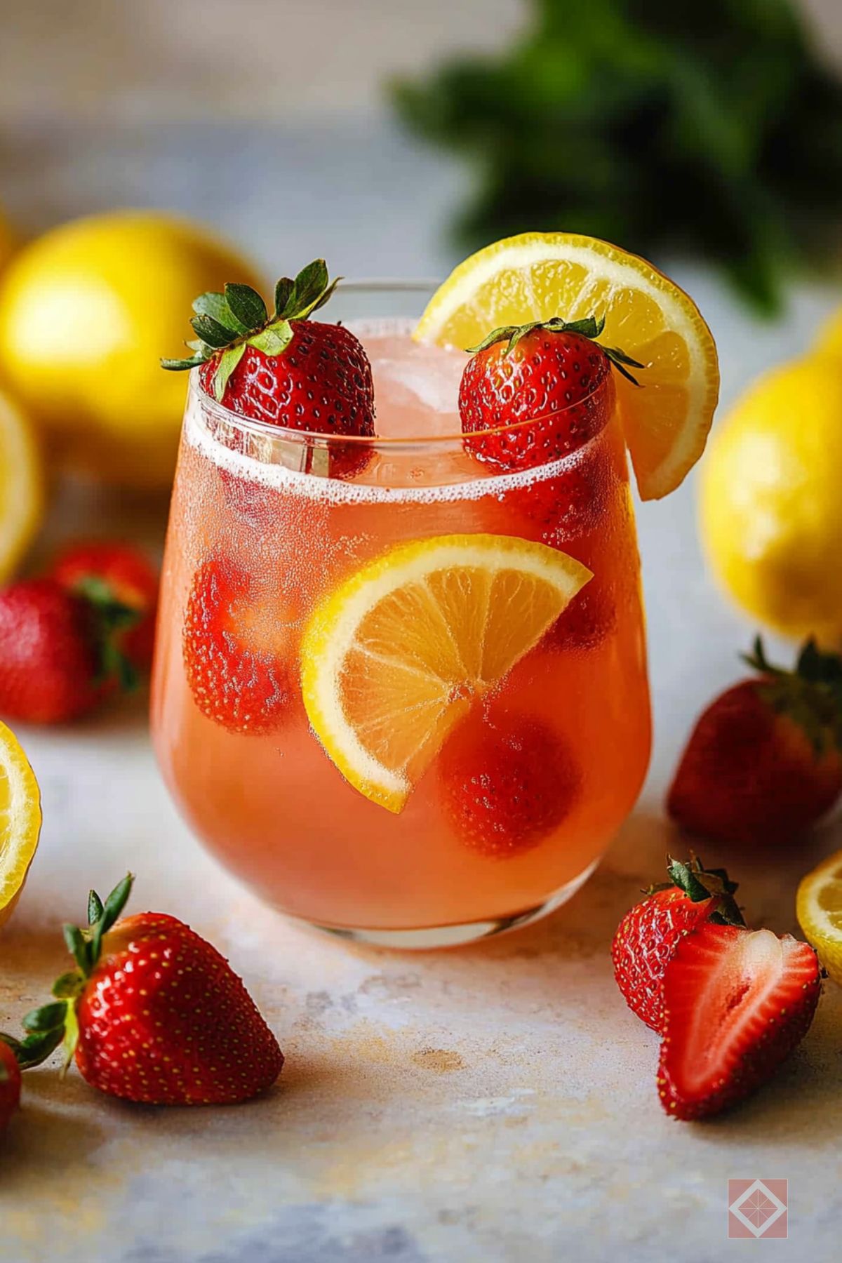 Simple Strawberry Lemonade Juicing Recipe - Strawberry Lemonade Juice pin 2 midia