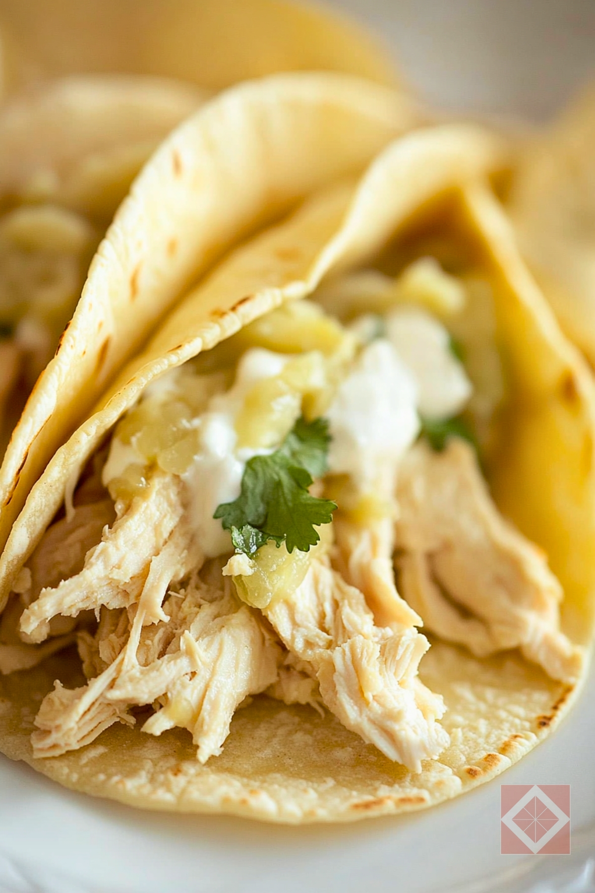 Best Easy Tomatillo Chicken Soft Tacos for Two: One-Pot Recipe - Tomatillo Chicken Soft Tacos for Two pin 1 midia