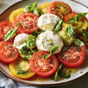 This 5-Minute Tomato Trick Makes Burrata Salad Taste Like Magic - Tomato Burrata Salad midia