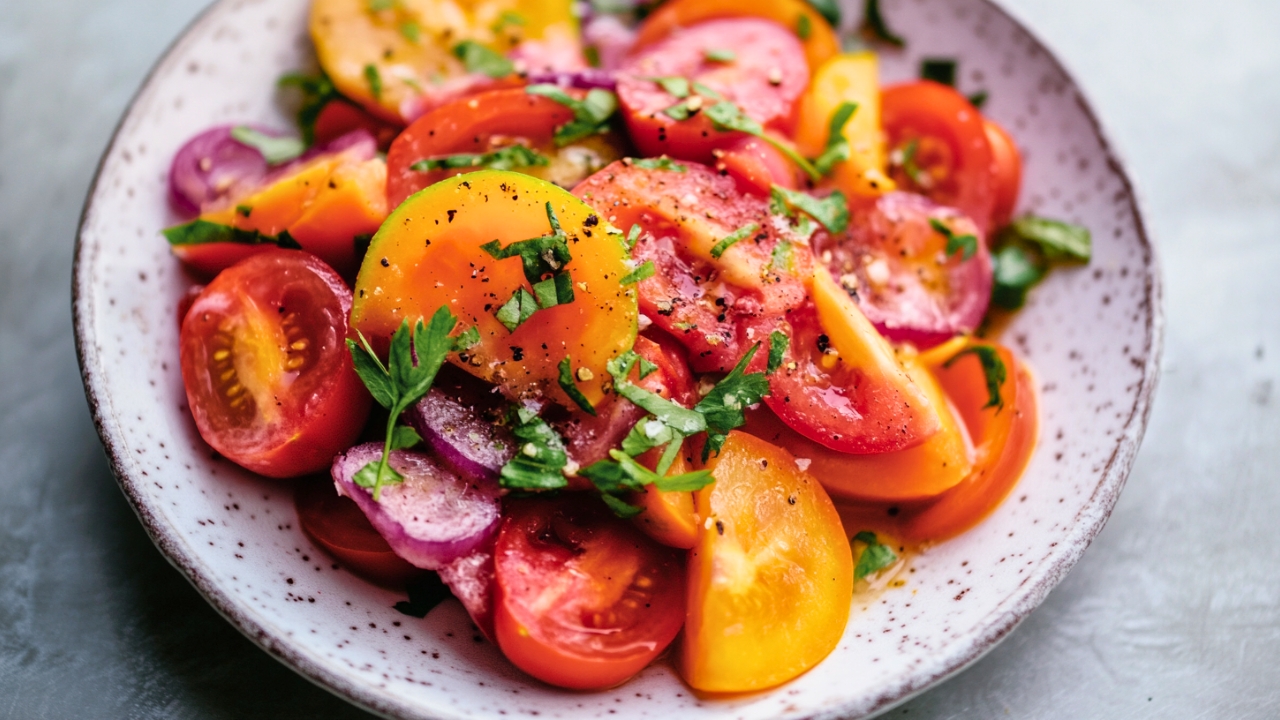 The Best Tomato Salad Recipe for Dinner - Tomato Salad midia