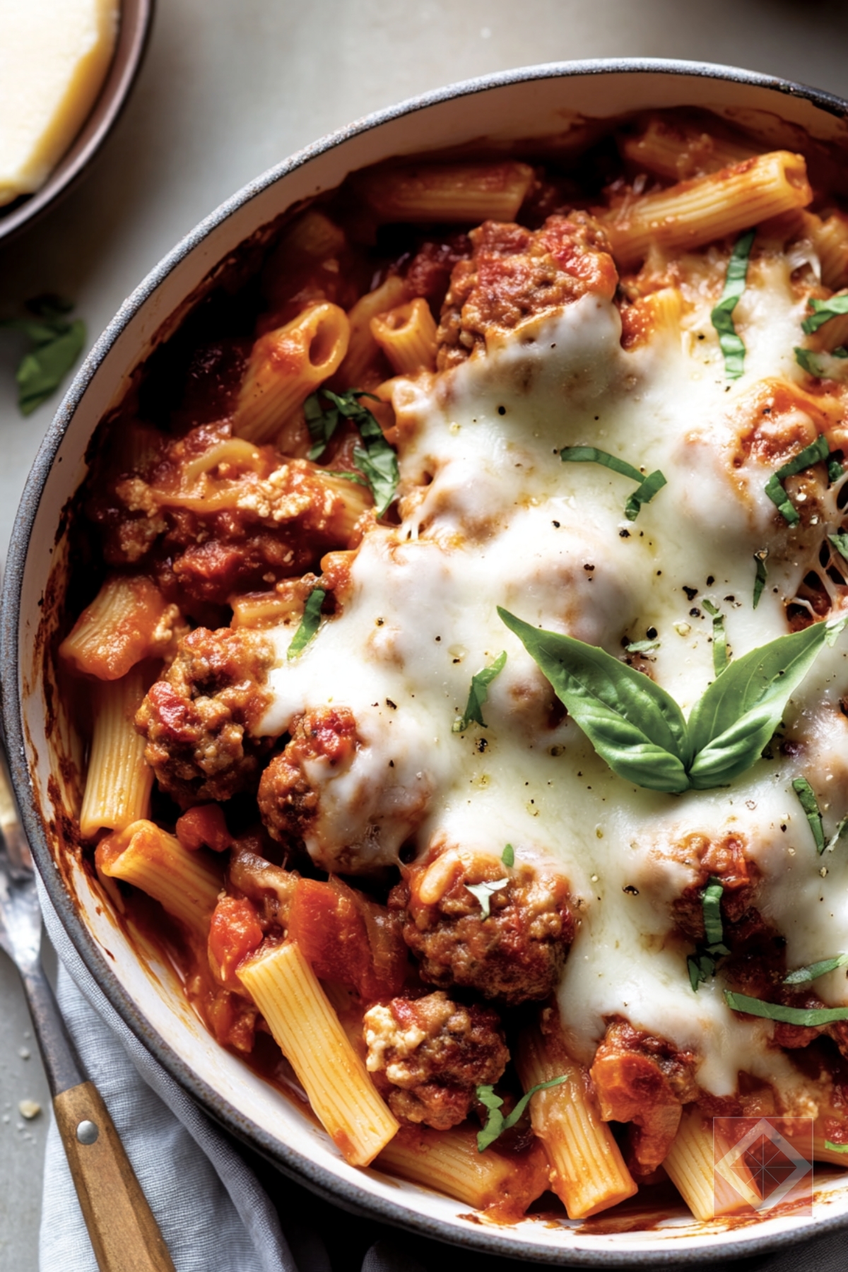 Family-Friendly Turkey Meatball Bake with Mediterranean Touch - Turkey Meatball pin 3 midia