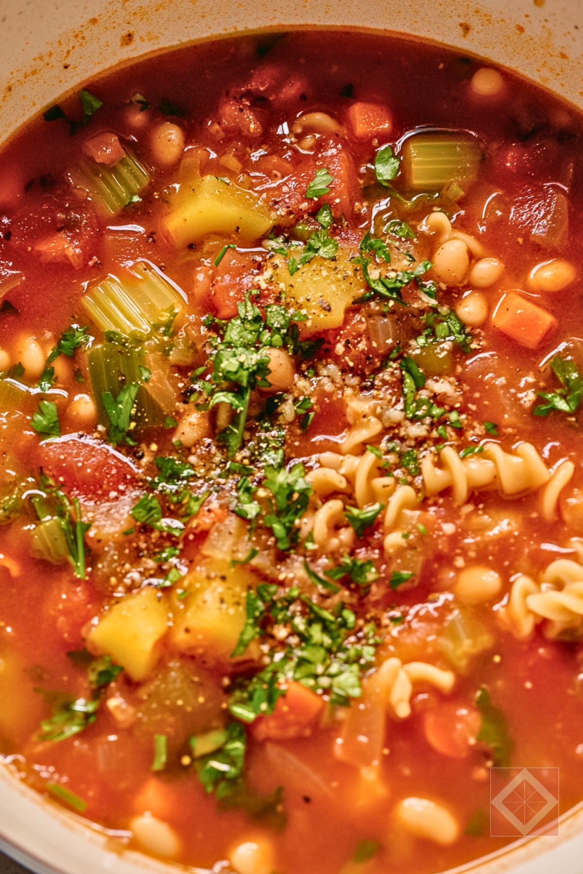 11 Best Anti-Inflammatory Veggie & Legume Recipes to Nourish Your Body - Vegan Minestrone with Herb Oil pin 1 midia