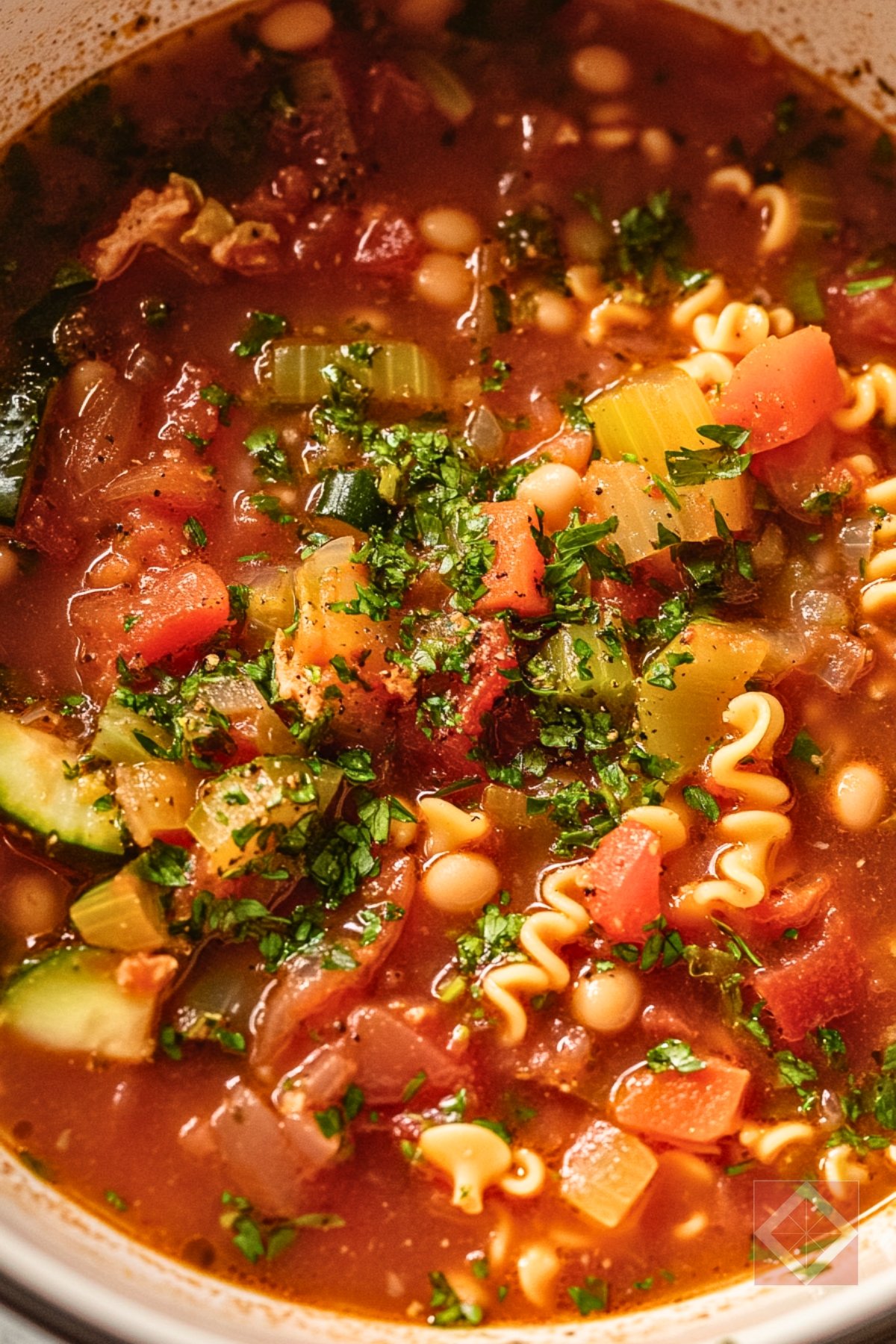 Fight Inflammation with This Flavorful Vegan Soup Recipe - Vegan Minestrone with Herb Oil pin 2 midia