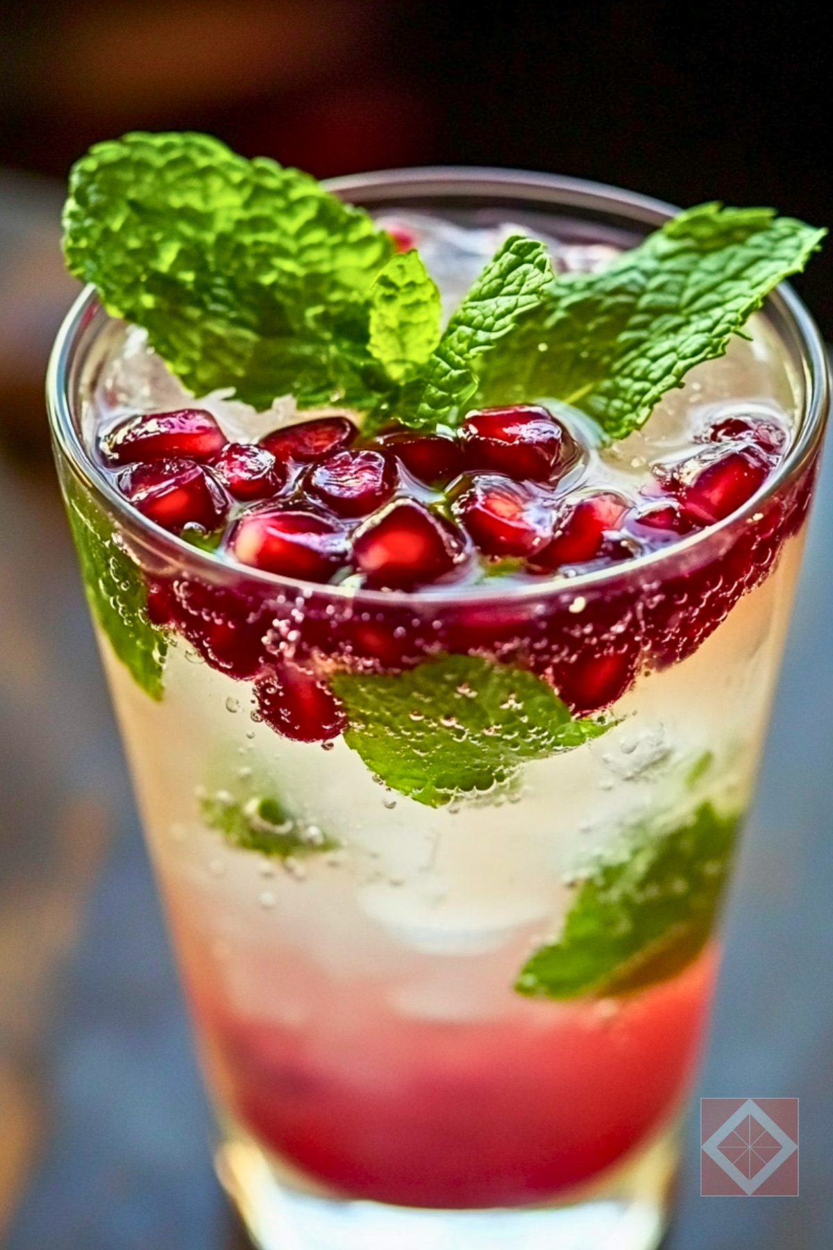 A Fruity Pomegranate Mojito Cocktail Alternative - Virgin Pomegranate Mojito pin 2 midia