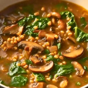 Easy Wheat Berry & Wild Mushroom Stew One-Pot Recipe for Vegans - Wheat Berry and Wild Mushroom Stew One Pot midia