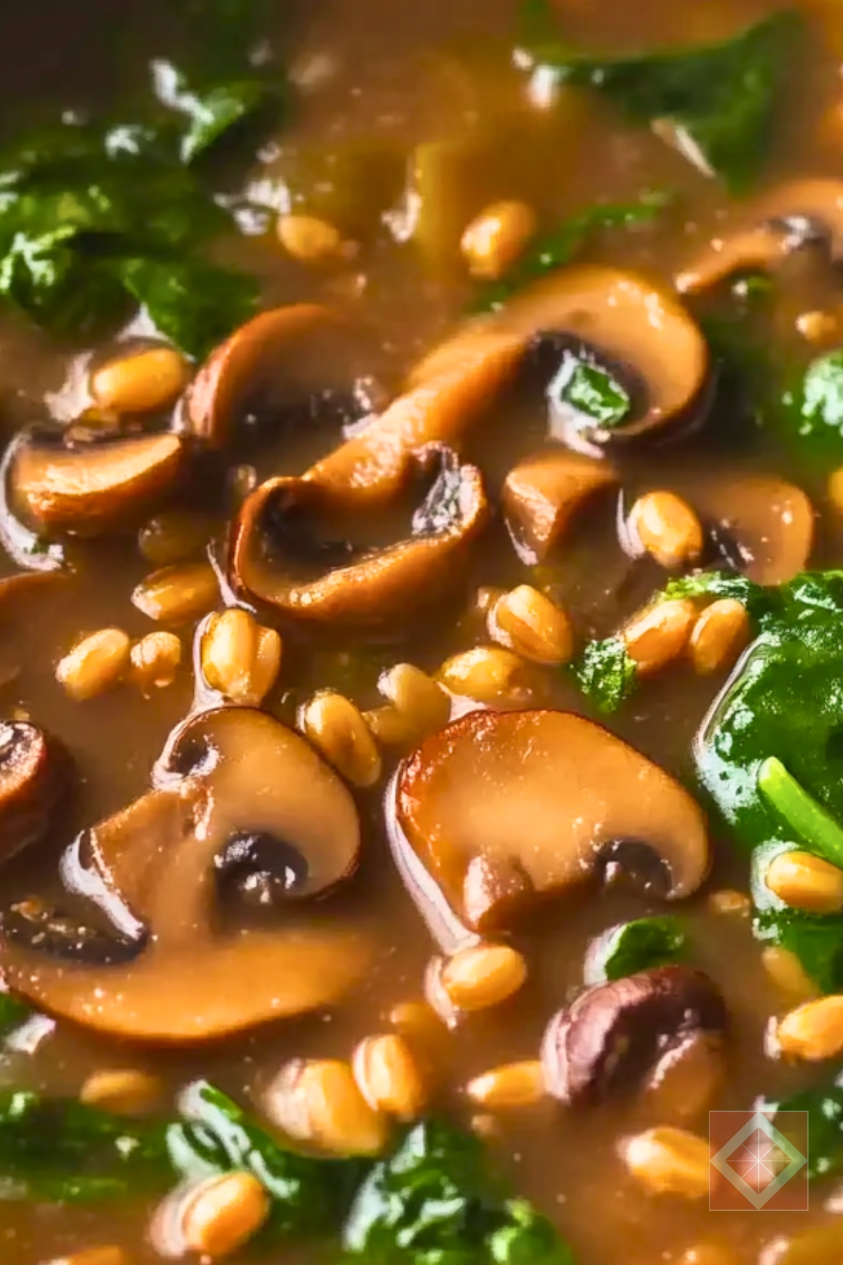 Easy Wheat Berry & Wild Mushroom Stew One-Pot Recipe for Vegans - Wheat Berry and Wild Mushroom Stew One Pot pin 1 midia
