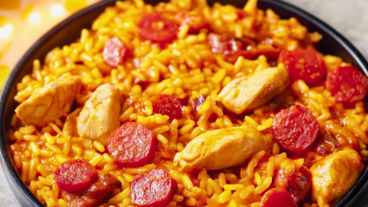 Saffron-Infused Arroz Con Pollo in One Pot - Arroz Con Pollo midia