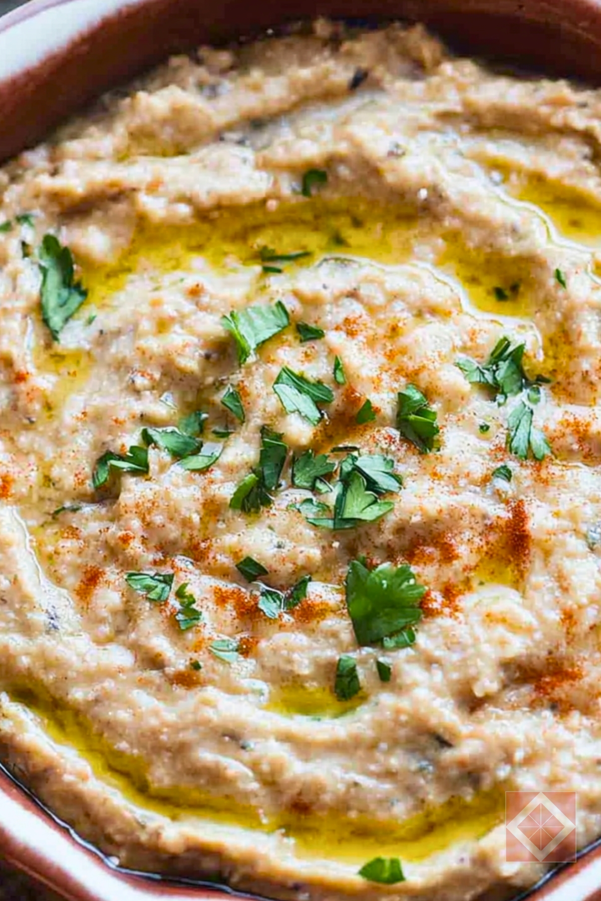 DASH Diet-Friendly Baked Baba Ganoush Recipe - Baked Eggplant Baba Ganoush pin 1 midia