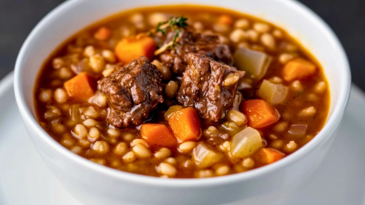 Classic Beef & Barley Soup for Instant Pot Lovers - Beef and Barley Soup midia