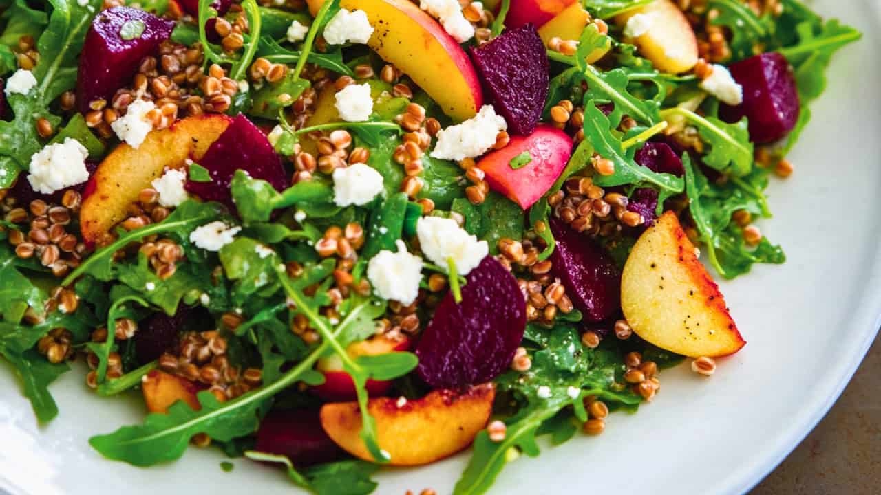 Best Beet & Wheat Berry Salad with Arugula & Apples - Beet Wheat Berry Salad with Arugula Apples midia