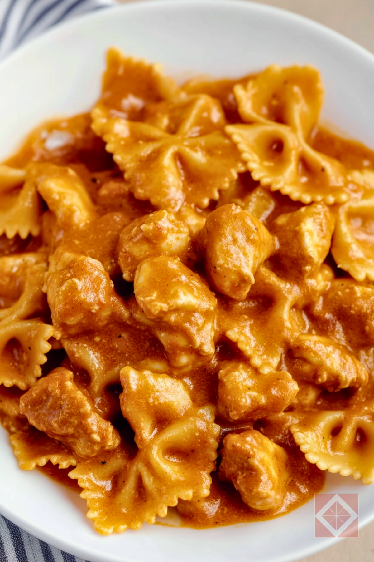 Butter Chicken Pasta: A Must-Try Instant Pot Recipe - Butter Chicken Bowties pin 2 midia