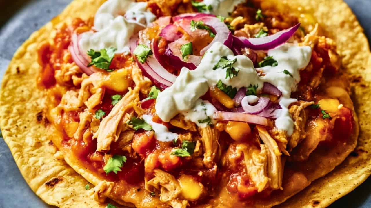 Quick & Smoky Chicken Tinga Tostadas (Ready in 15 Minutes) - Cheater Chicken Tinga Tostadas midia 1