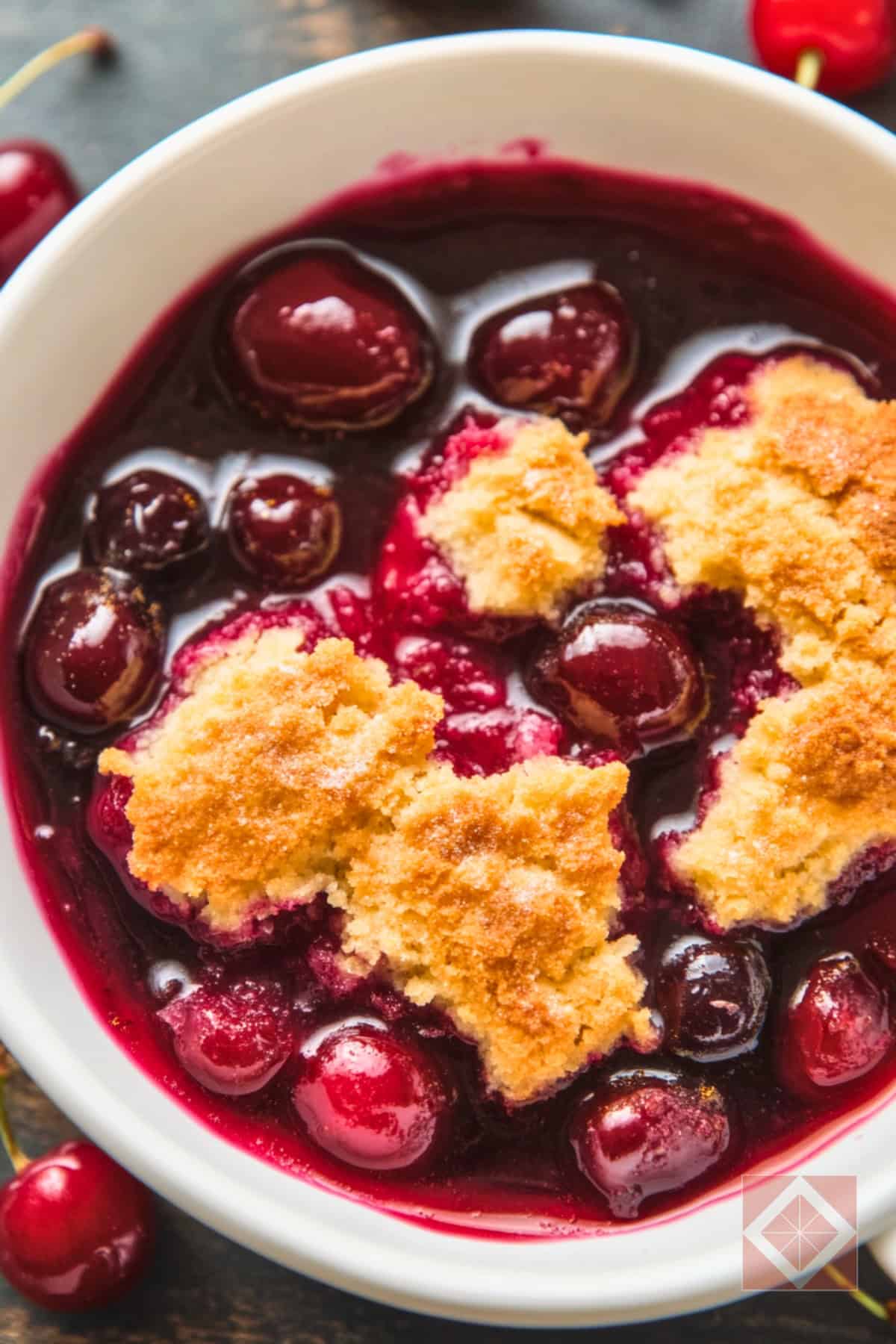 Best Cherry Cobbler One-Pot Recipe Easy Skillet Dessert to Love - Cherry Cobbler Skillet Dessert pin 1 midia