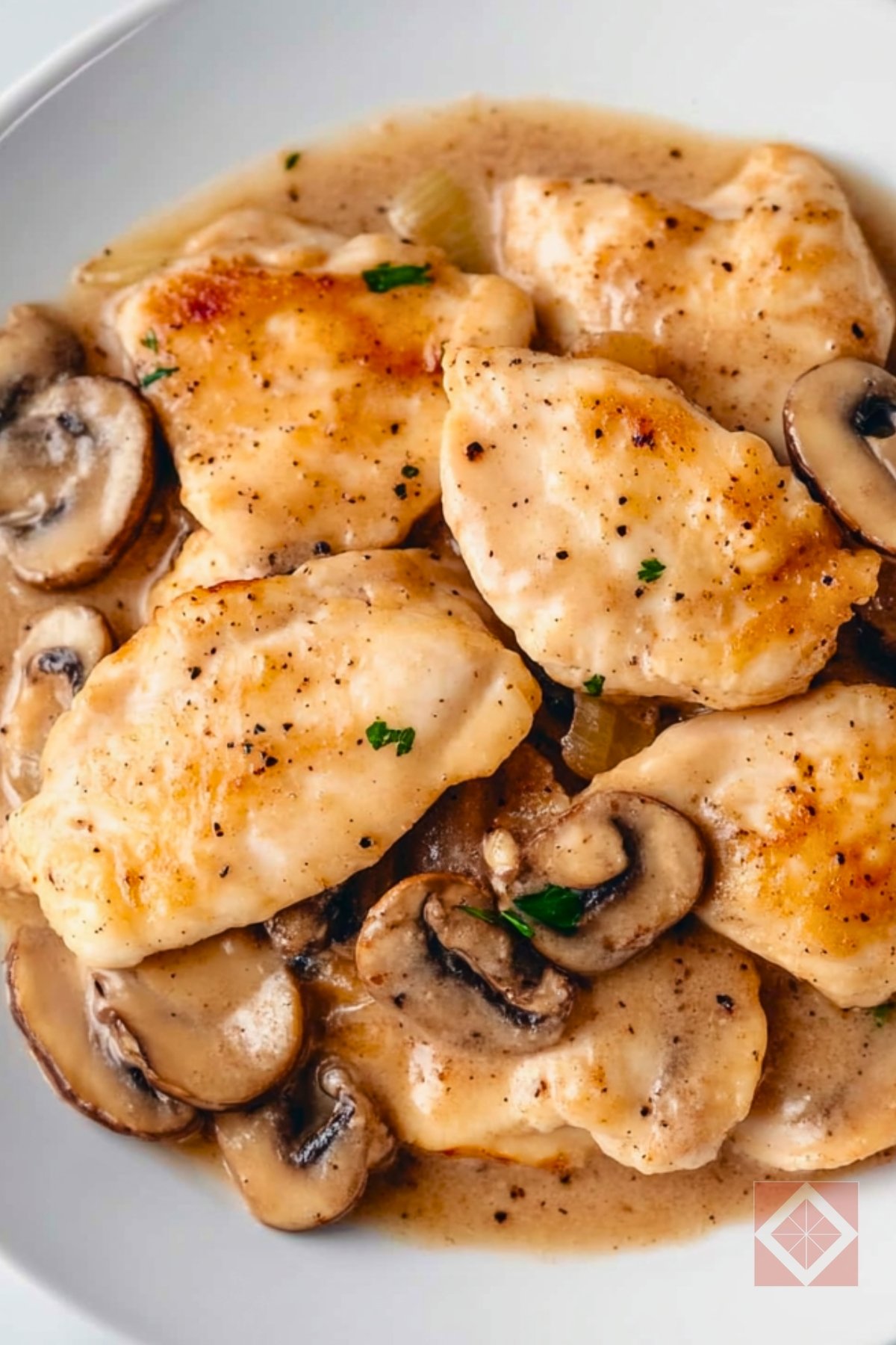 Savory Chicken Marsala with a Perfect Sauce in the Instant Pot - Chicken Marsala pin 1 midia